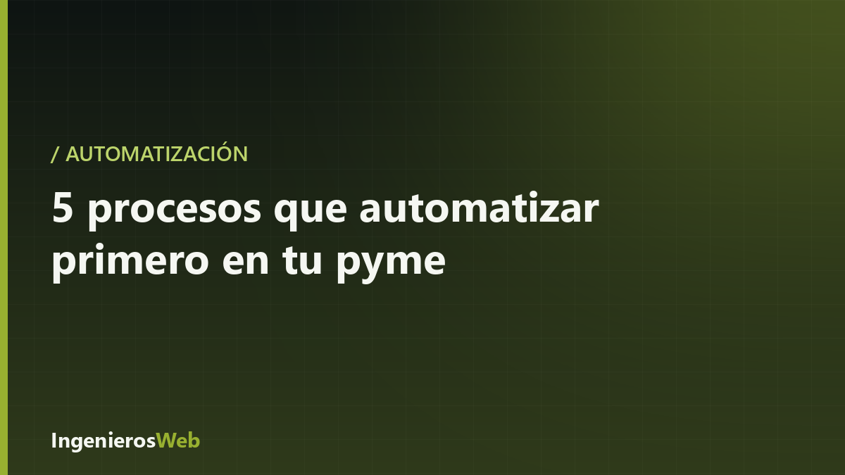 5 procesos que toda pyme debería automatizar primero
