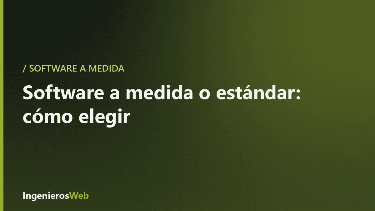 Software a medida o estándar: cómo elegir sin equivocarte